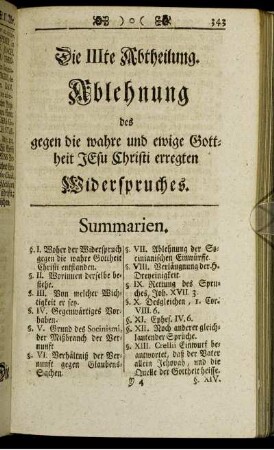 Die IIIte Abtheilung.