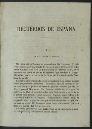 I - De la Coruña á Madrid