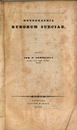 Monographia Ruborum Sueciae