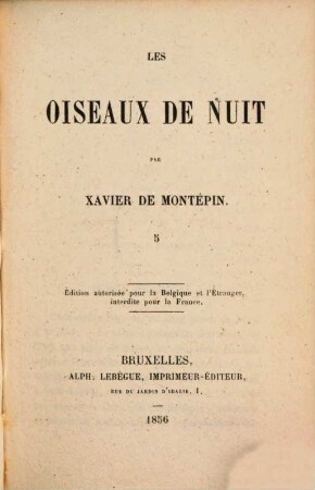 Les oiseaux de nuit, 5