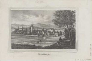 Ansicht von Kleinbautzen (Budysink), Lithographie, um 1840 : Klein-Bautzen / N. d. Natur gez. v. Julius Möckel. - [Dresden] : [Schmidt] ; [Dresden] : Renner u. Ketzschau , [um 1840]. - 1 Kunstbl. : Lithogr. ; 19 x 11 cm