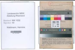 Entnazifizierung Hermine Waldmann , geb. 19.12.1887 ()