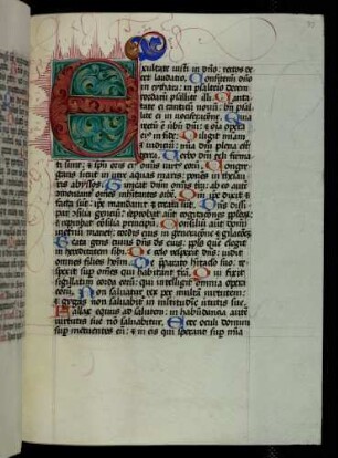 Zierinitiale (Psalm 32): E(xultate iusti in Domino)