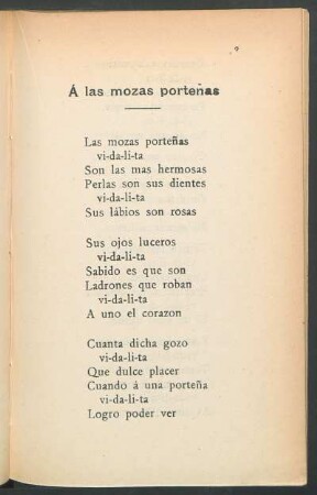 A las mozas porteñas
