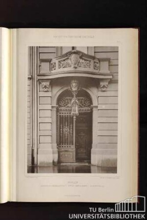 Tafel 56. Berlin. Disconto-Gesellschaft Unter den Linden - Hauptportal