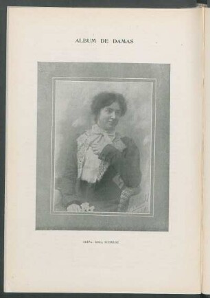 Álbum de Damas : Srita. Rosa Schmidt. [Retrato]
