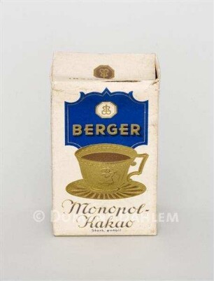 Packung "Berger Monopol-Kakao"
