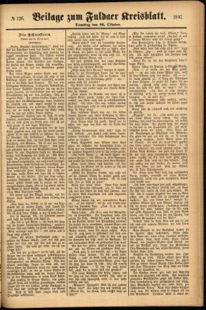 Zweite Ausgabe vom Dienstag, den 26. Oktober 1897.