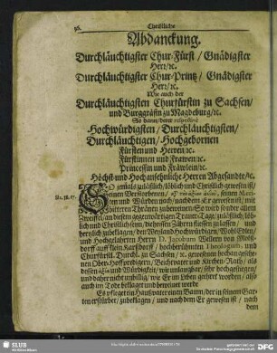 Abdankung : Christliche Abdanckung