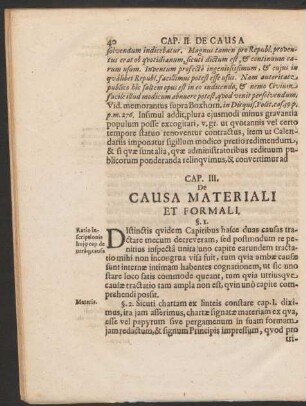 Cap. III. De Causa Materiali Et Formali.