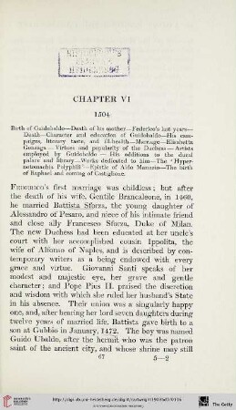 Chapter VI: 1504