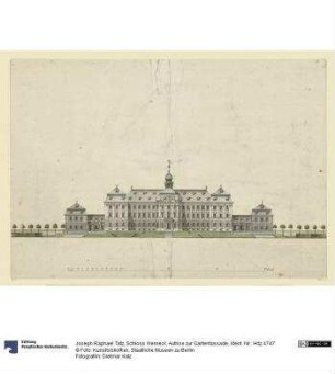 Schloss Werneck, Aufriss zur Gartenfassade