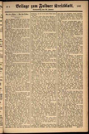 Zweite Ausgabe vom Donnerstag, den 21. Januar 1897.