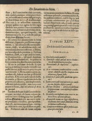 Titulus XXIV. De & in causa Conclusione.