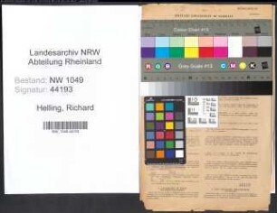 Entnazifizierung Richard Helling , geb. 28.06.1882 (Stadtrentmeister)