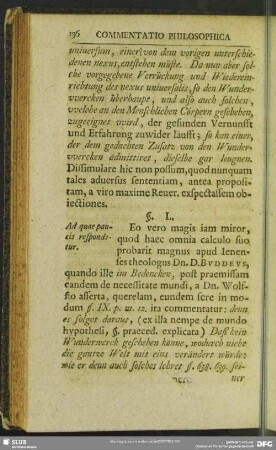 §. L. Ad quae paucis respondetur