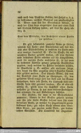 Von den Mitteln, die Aechtheit einer Farbe zu prüfen