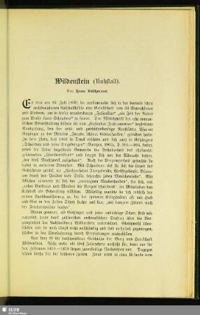 Wildenstein (Kuhstall)