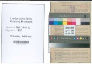 Entnazifizierung Adelheid Schaefer , geb. 21.01.1902 (Angestellter)
