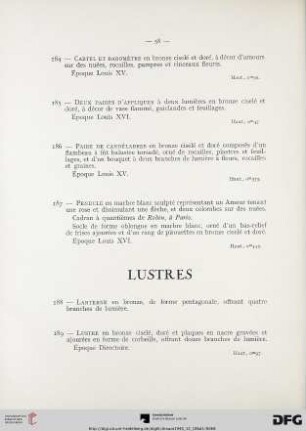 Lustres (Nr. 188-196)