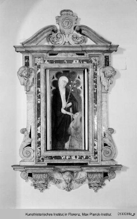 Die heilige Katharina von Siena und eine Kniende (Giovanna Piccolomini?) : Tabernakel für das Katharinenbild