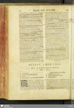 Digest. lib. XXIII. de sponsalibus