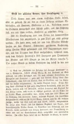 Geist der alliierten Armee; ihre Verpflegung ec.