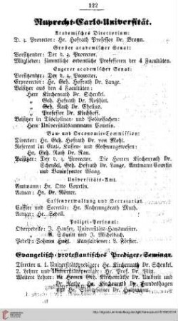 Großherzogliche Universitäts=Behörden