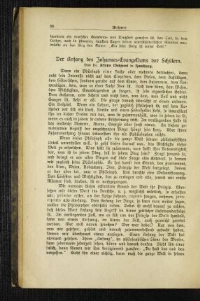 ¬Der¬ Anfang des Johannes-Evangeliums vor Schülern