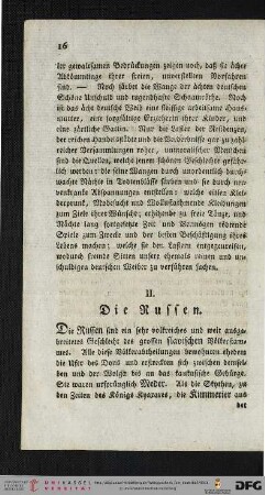 II. Die Russen