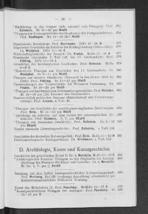 D. Archäologie, Kunst und Kunstgeschichte