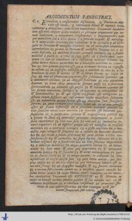 Argumentum Panegyrici.