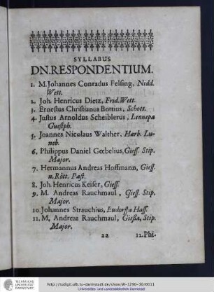 Syllabus Dn. Respondentium