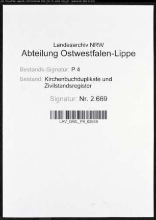 Kirchenbuchduplikat der evangelischen Landgemeinde Laasphe (GHT 1851-1865). (Gemeinde: Laasphe, evangelische Landgemeinde)