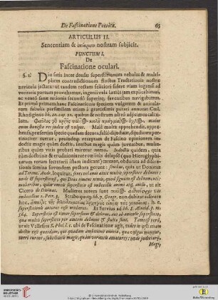 Articulus II: Sententiam & [Text] nostram subjicit