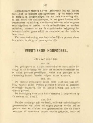 Veertiende hoofddeel. Gevangenen