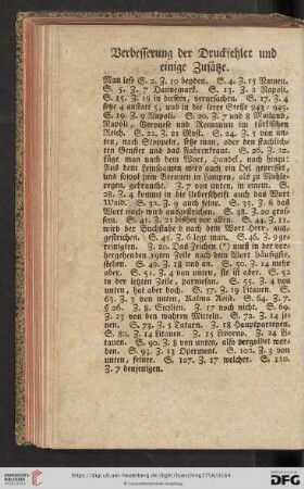 Verbesserung der Druckfehler und einige Zusätze