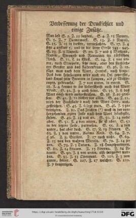 Verbesserung der Druckfehler und einige Zusätze