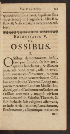 Exercitatio V. De Ossibus.