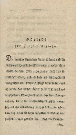 Vorrede zur zweyten Auflage