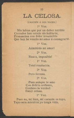 La Celosa. : (Canción á dos voces.)