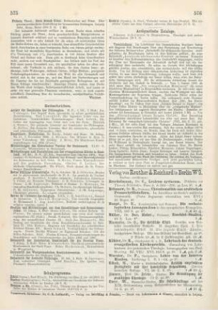 575 [Rezension] Fritsch, Theodor, Zwei Grundübel: Boden-Wucher und Börse