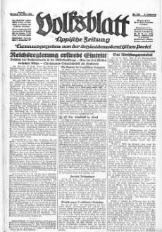 Volksblatt : Lippische Zeitung, Detmold