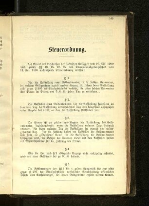 Steuerordnung.