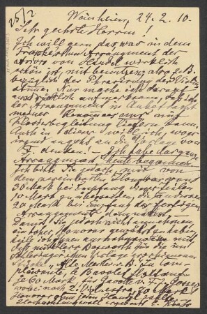 Brief an B. Schott's Söhne : 24.02.1910