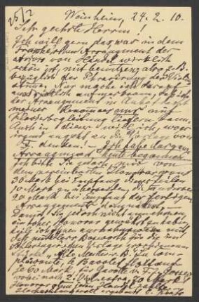 Brief an B. Schott's Söhne : 24.02.1910
