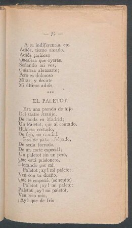 El paletot.
