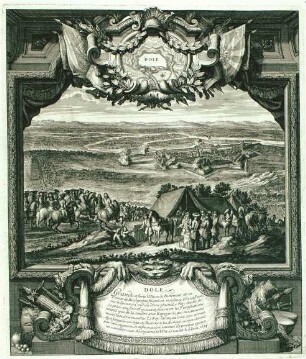 WHK 4 Französisch-Holländischer Krieg von 1672-1678: Abbildung der Belagerung von Dôle durch die französischen Truppen, 6. Juni 1674