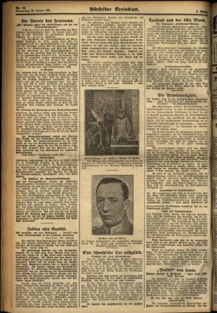 Zweite Ausgabe vom Donnerstag, den 29. Januar 1931.