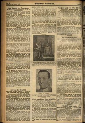 Zweite Ausgabe vom Donnerstag, den 29. Januar 1931.